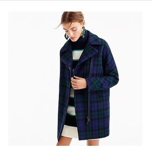 J CREW Black Watch Tartan Coat